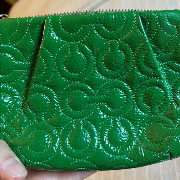 Coach green clutch wristlet - Picture 2 of 4